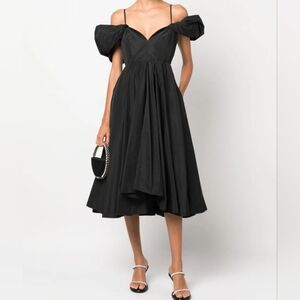 New! Pinko Sorgente Abito Taffeta - Black Dress- Excellent Condition! Size- 4